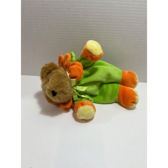 Vintage G.A.C. 1998 Plush Teddy Bear in Spring Orange and Green Flower Costume - Picture 7 of 7